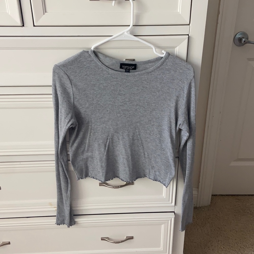 Top Shop (from Nordstrom) Cropped Long Sleeve